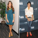 <b>Nikki Reed</b><br><br>The <i>Twilight</i> actress stole the thunder from her castmates who <a href="http://uk.lifestyle.yahoo.com/photos/this-week-s-10-best-dressed-celebrities-21-28-sept-slideshow/" data-ylk="slk:featured in our best dressed list last week;elm:context_link;itc:0;sec:content-canvas;outcm:mb_qualified_link;_E:mb_qualified_link;ct:story;" class="link  yahoo-link">featured in our best dressed list last week</a> as she wowed in not one, but two amazing outfits. First, she looked stunning in a teal stripe ruched dress, paired with colour-clashing mustard yellow accessories on Good Day LA, before looking a little more casual (but still on-trend) in an oversized blouse, skinny jeans and colourful accessories at the AXE Showerpooling event in LA.