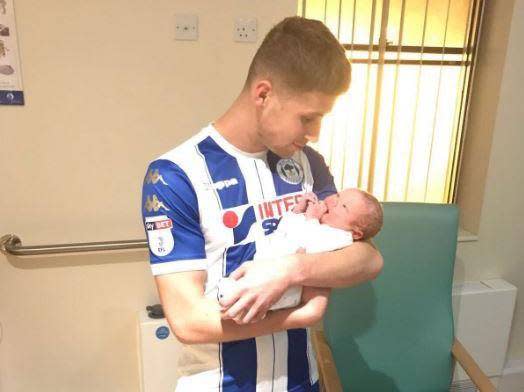 Ryan Colclough dashed away from the game just in time to see his child being born: @DavidSharpe91 / Twitter