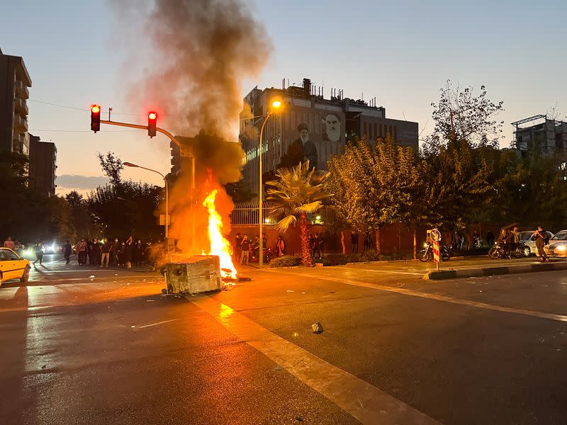 Protest over the death of Mahsa Amini, in Tehran