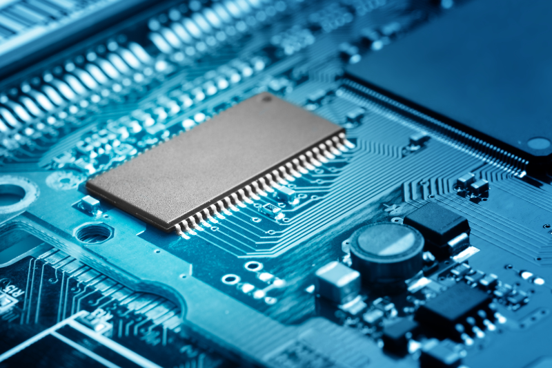 Microchip on Circuit Board