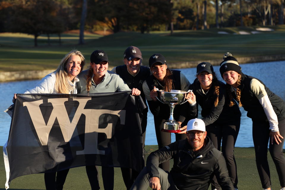 The Wake Forest women’s golf team won the 2023 East Lake Cup at Atlanta Athletic Club. (Photo: NBC Universal)