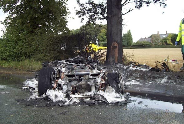 Crashed McLaren