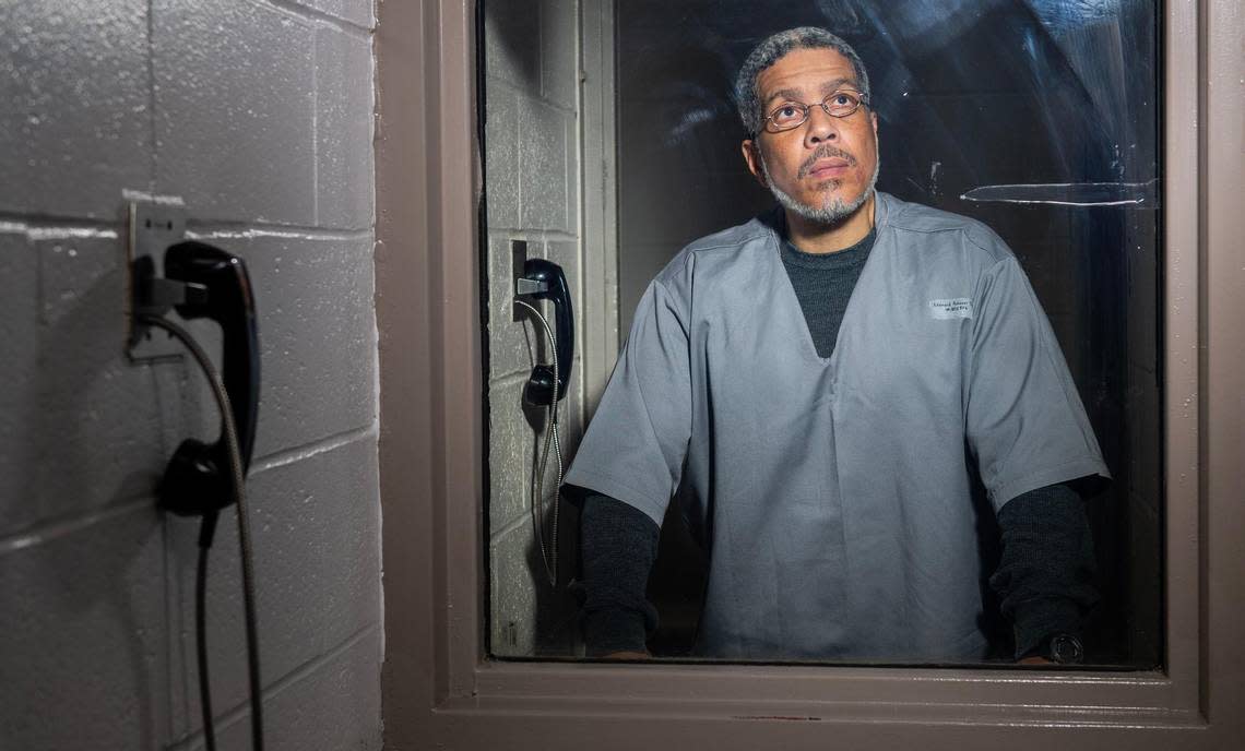 Leonard Taylor, a prisoner on Missouri’s death row, poses for a photo Jan. 18 at the Potosi Correctional Center in Mineral Point. Taylor was convicted of killing his girlfriend and her three children in 2004, but his attorneys have presented new evidence that they say prove his innocence.