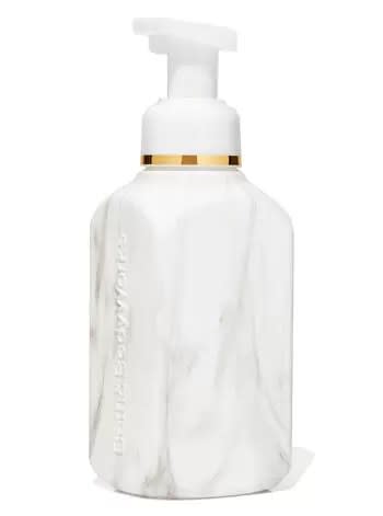 Faceted Gold Glass Gentle & Clean Foaming Hand Soap Dispenser