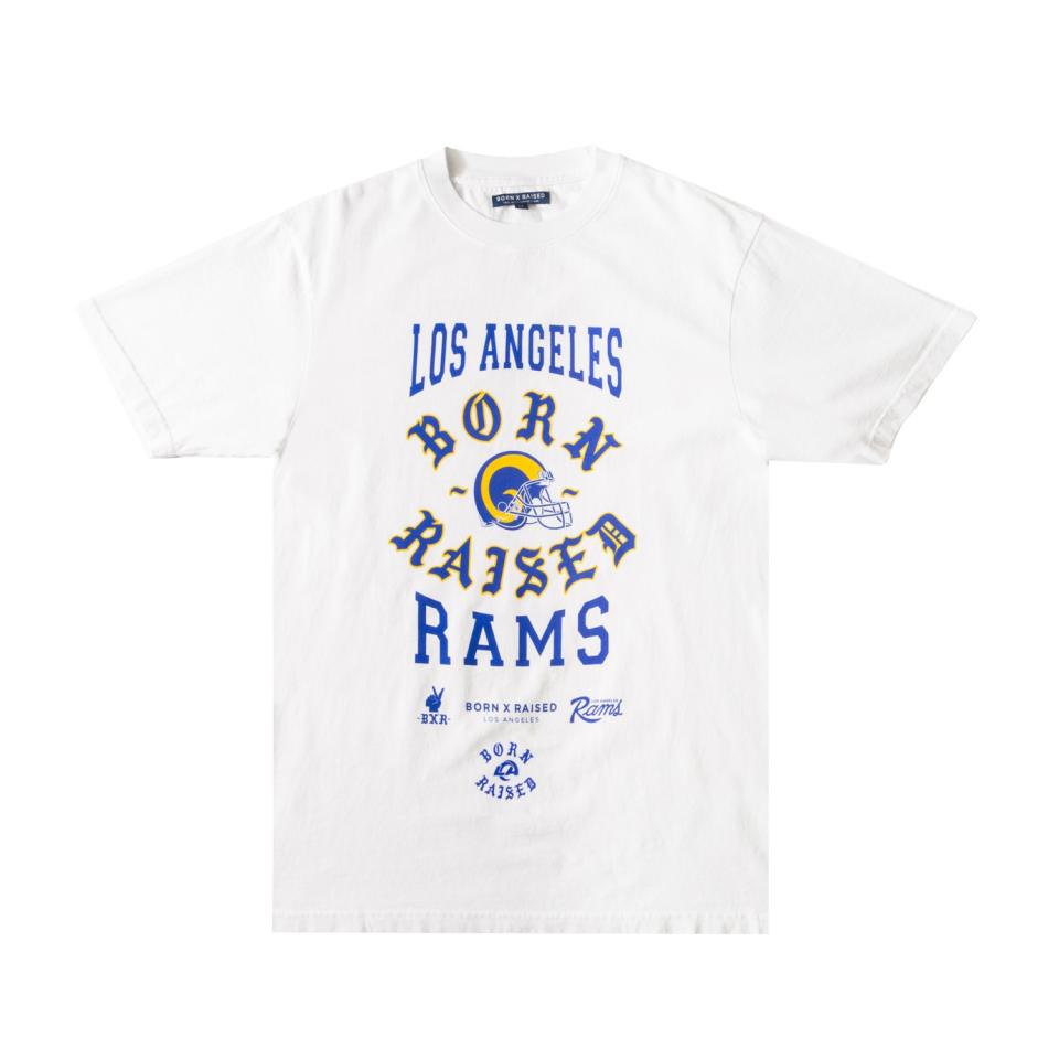 The collaboration between Born X Raised and the L.A. Rams included this T-shirt.