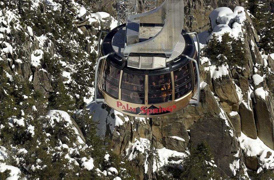 Two lost hikers were rescued uninjured Saturday night from atop the Palm Springs Aerial Tramway.