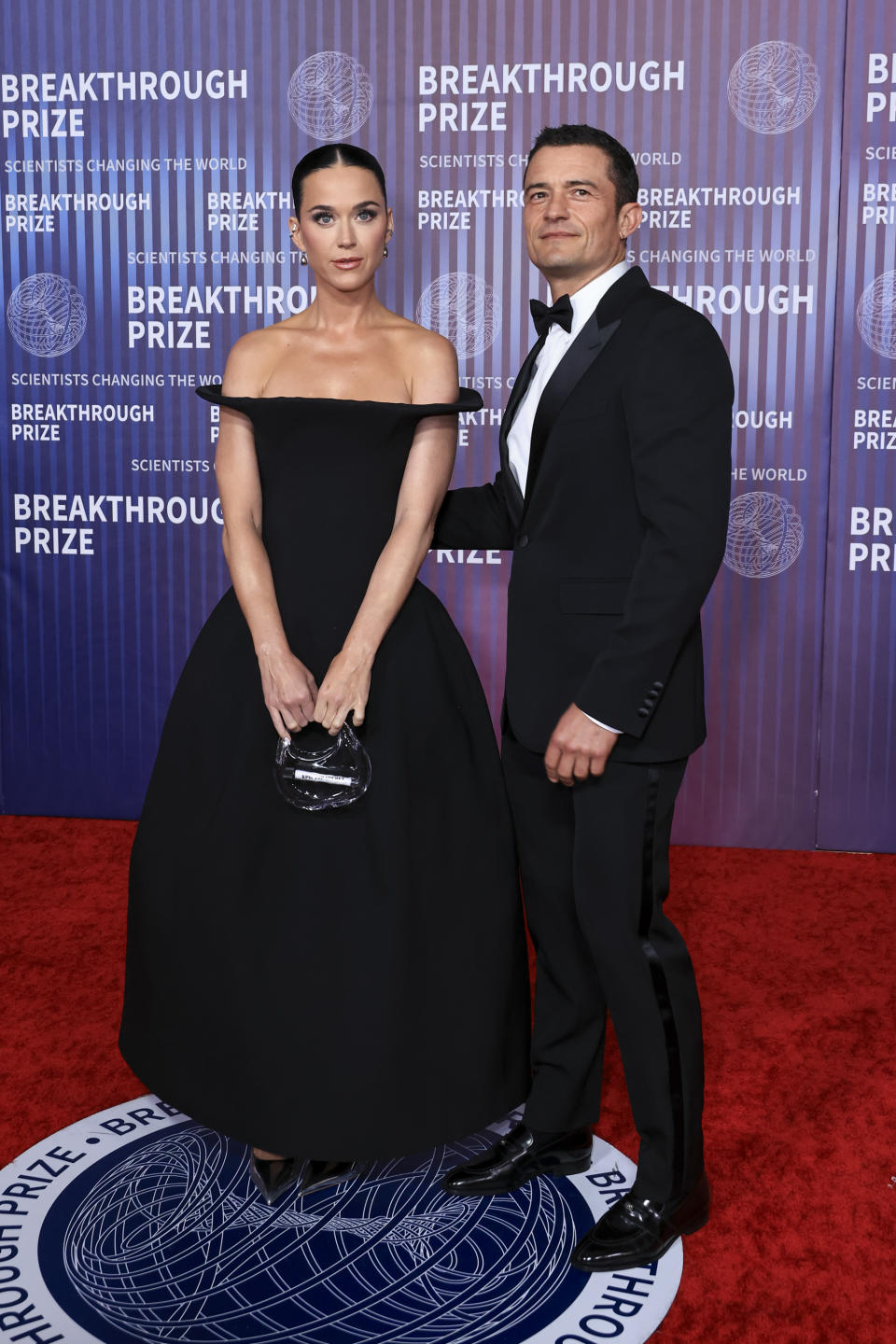 Katy Perry and Orlando Bloom at the tenth Breakthrough Prize ceremony held at the Academy Museum of Motion Pictures on April 13, 2024 in Los Angeles, California. (Photo by Anna Webber/Variety via Getty Images)