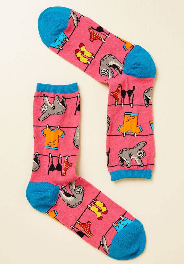 Modcloth Sloth-Benefit Analysis Socks