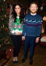 Meghan Markle and Prince Harry in Ugly Christmas Sweaters