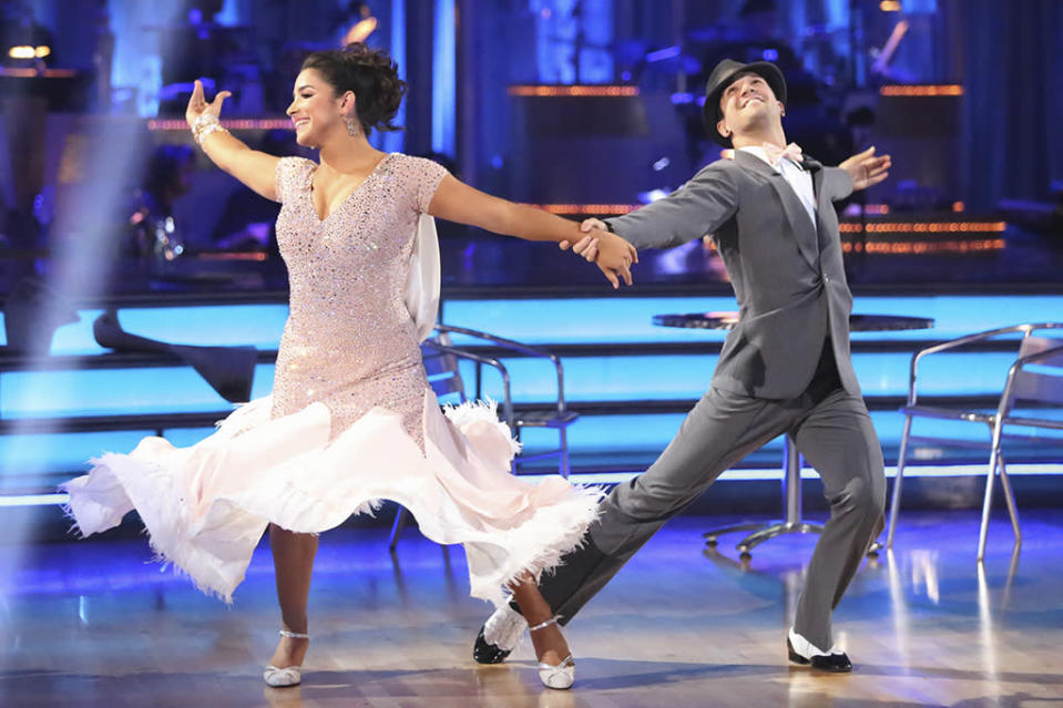 Alexandra Raisman and Mark Ballas perform on "Dancing With the Stars."