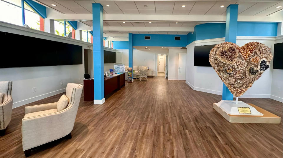 A view of the inside of the Francis P. Bailey, Jr., Chamber Visitor Center on Sanibel Island and home of the Sanibel and Captiva Islands Chamber of Commerce.