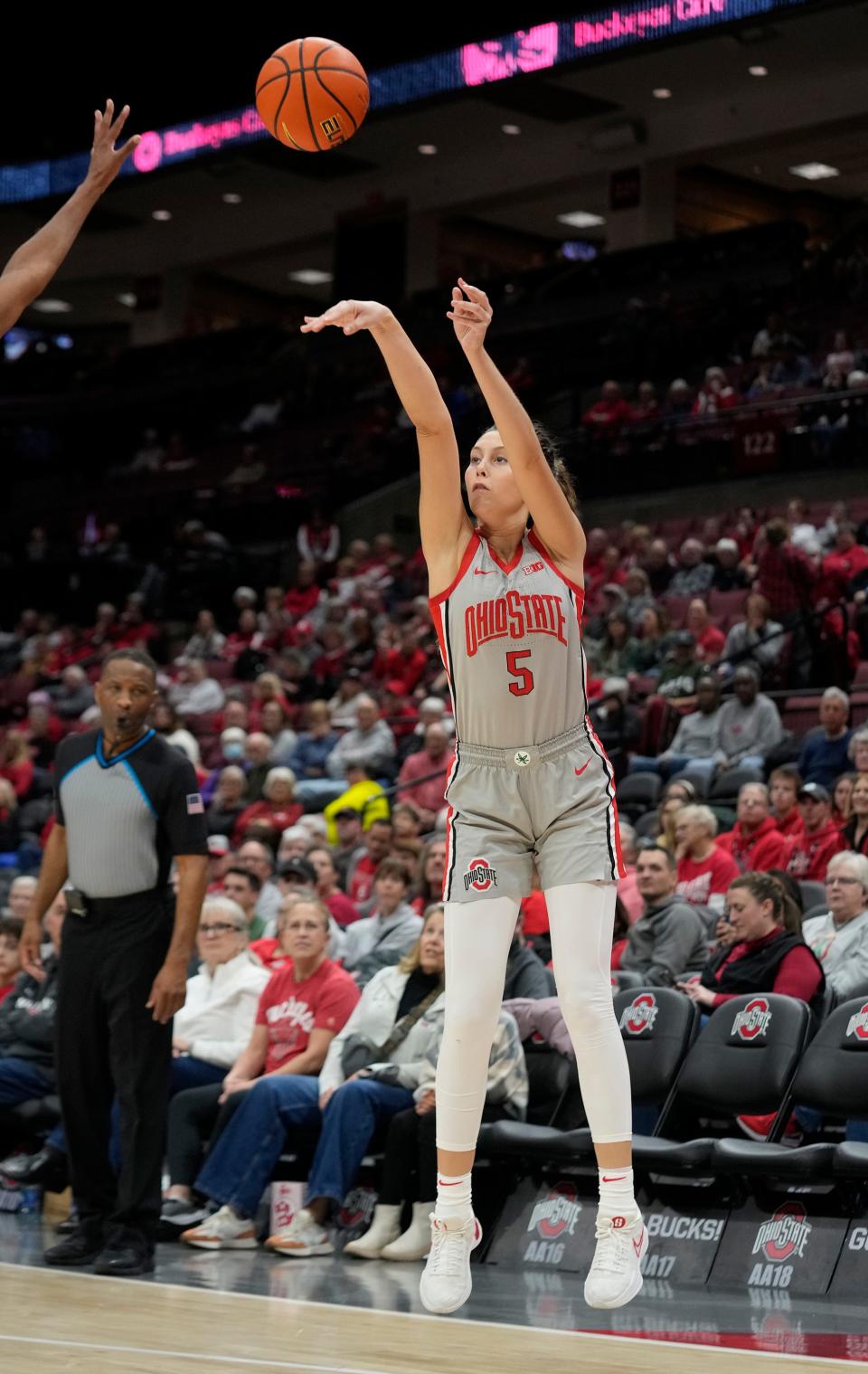 Ohio State's Emma Shumate scored a career-high 22 points on Tuesday.