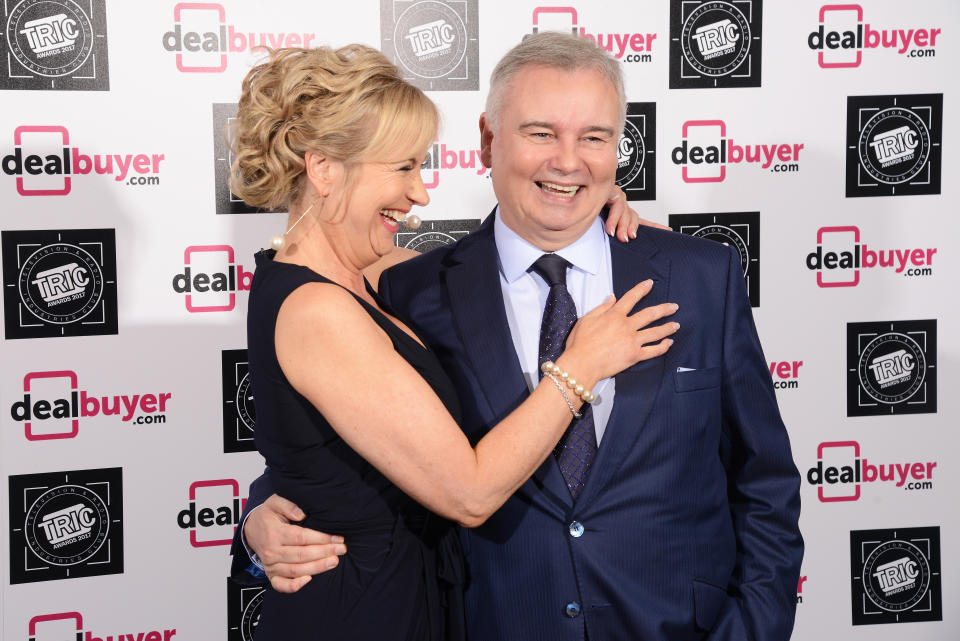 LONDON, ENGLAND - MARCH 14: (L) Carol Kirkwood and Eamonn Holmes attend the TRIC Awards 2017 at The Grosvenor House Hotel on March 14, 2017 in London, England. (Photo by Dave J Hogan/Getty Images)