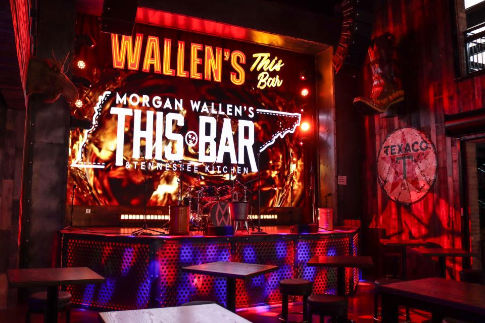 An interior shot shows Morgan Wallen's This Bar venue, which opened in June on Lower Broadway.