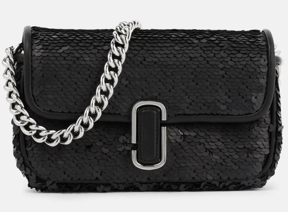 Marc Jacobs The J Marc Mini sequined shoulder bag. (PHOTO: MyTheresa)