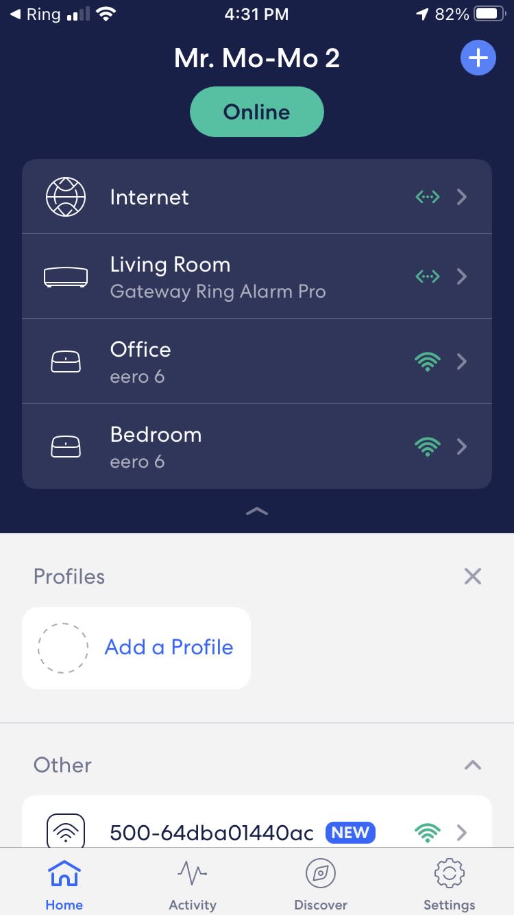 Eero app screenshot.