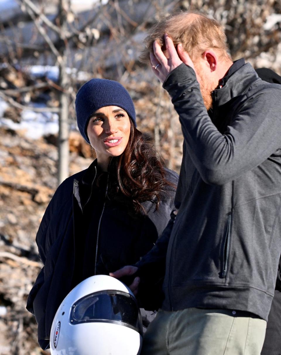 Harry was interviewed while he and Meghan spend time in Whistler, Canada, meeting athletes at the Blackcomb resort in British Columbia in preparation for next year’s winter Invictus Games (REUTERS)