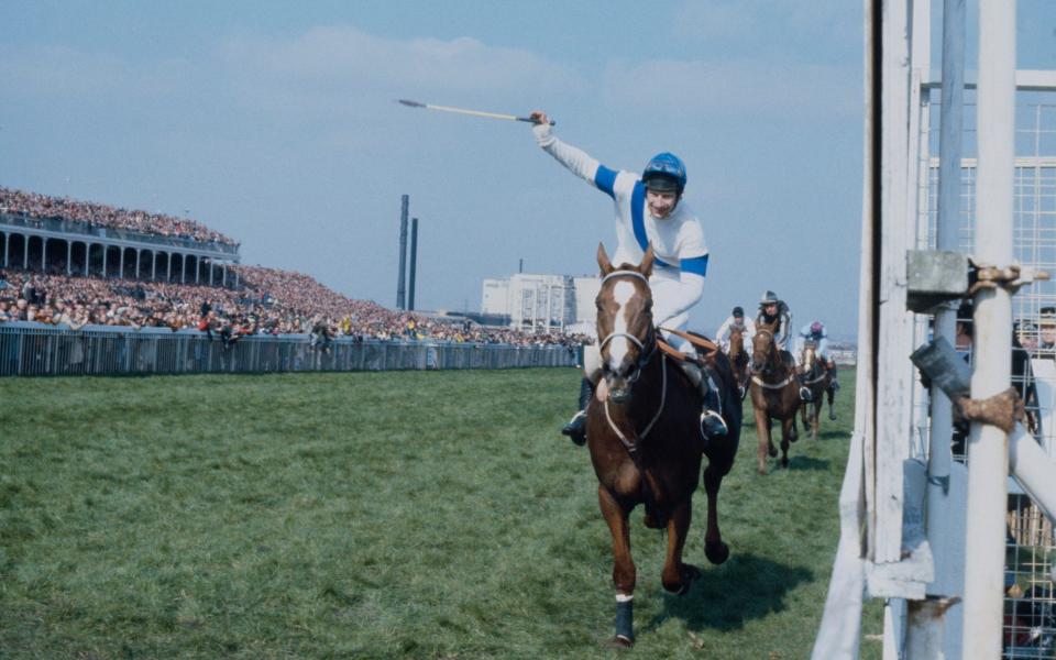 Bob Champion wins on board Aldaniti in 1981 - BOB THOMAS PHOTOGRAPHY VIA GETTY IMAGES