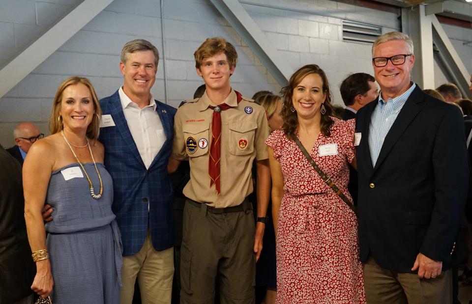 The Suwannee River Area Council along with a standing-room-only crowd paid tribute to three of the region’s finest public servants — Congressman Al Lawson and Beth and Lawton Langford — at this year’s Golden Eagle Dinner at FSU’s Dunlap Champions Club in May.