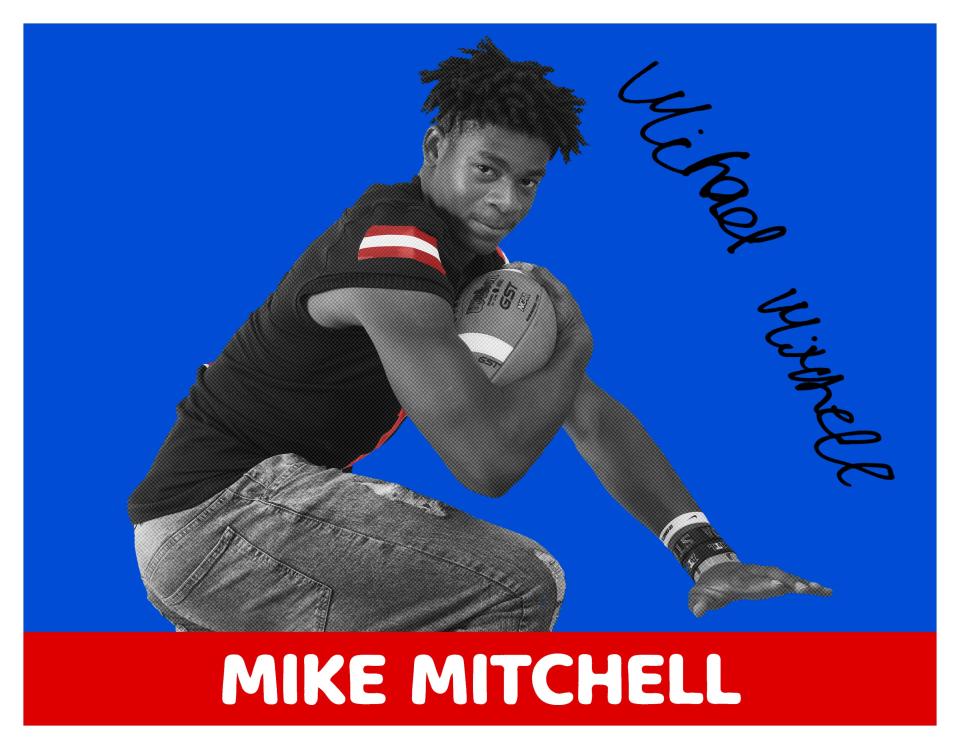 Editor's Note: Photo Illustration. Running back Michael Mitchell from Middleburg High School is a 2022 Super 11 pick, shown in portrait, Wednesday, July 13, 2022 in Jacksonville.