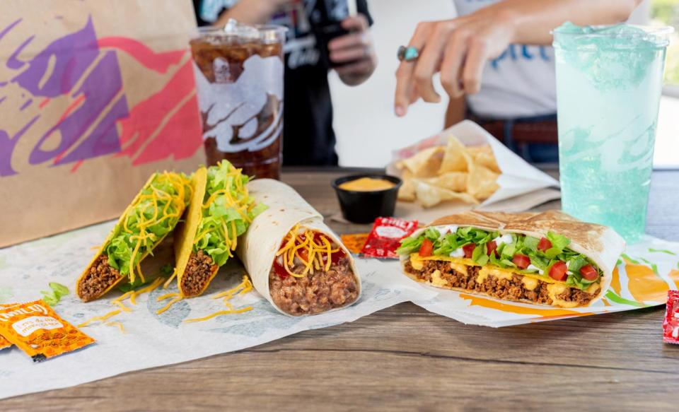 Taco Bell的食品以玉米餅、捲餅、烤玉米片、酥餅等為主打。（Taco Bell）