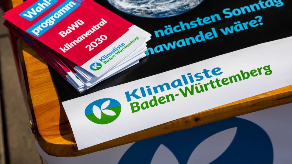 Die Klimaliste-Kandidaten traten unter anderem bei den Landtagswahlen in Baden-W&#xfc;rttemberg an.