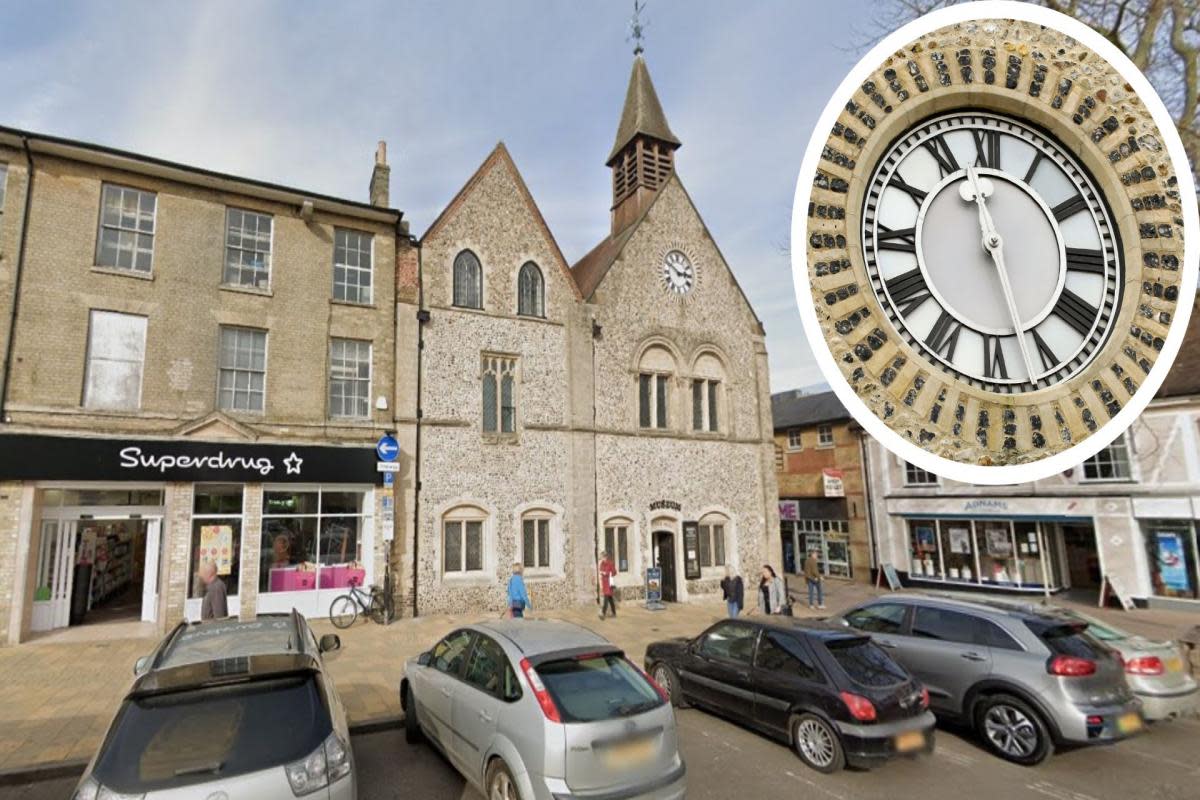 The clock at Moyse's Hall will stop chiming for work <i>(Image: Google maps/WSC)</i>