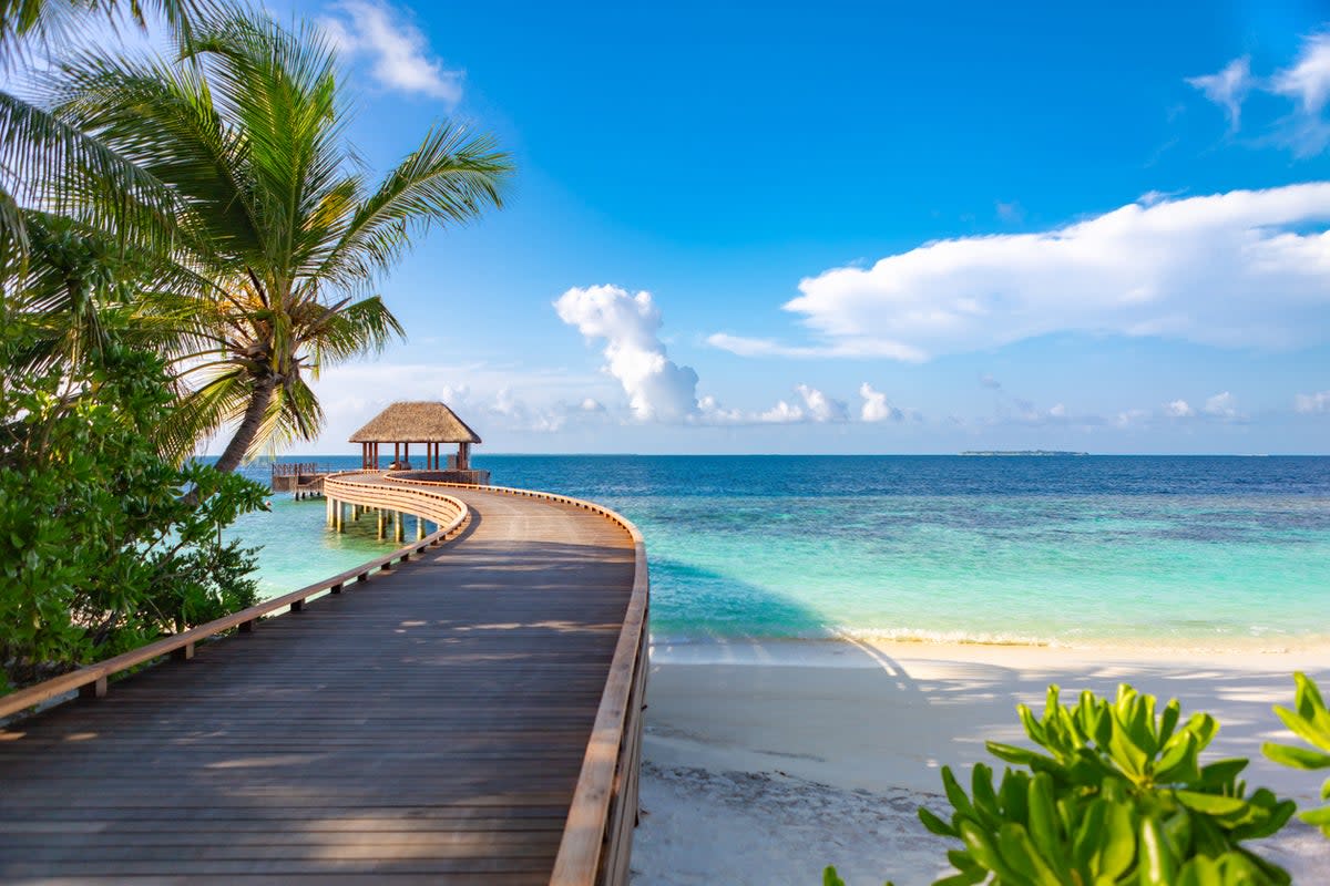 A view of a jetty in Maldives. A Chinese national has alleged she was raped by a  Ritz-Carlton resort staff during holiday   (Getty Images/iStockphoto)