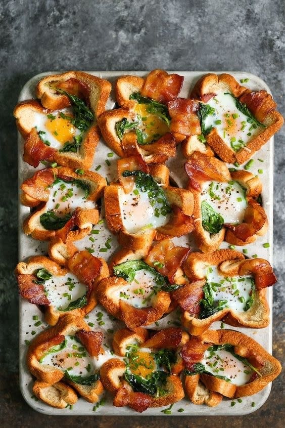Bacon and Egg Toast on a plate