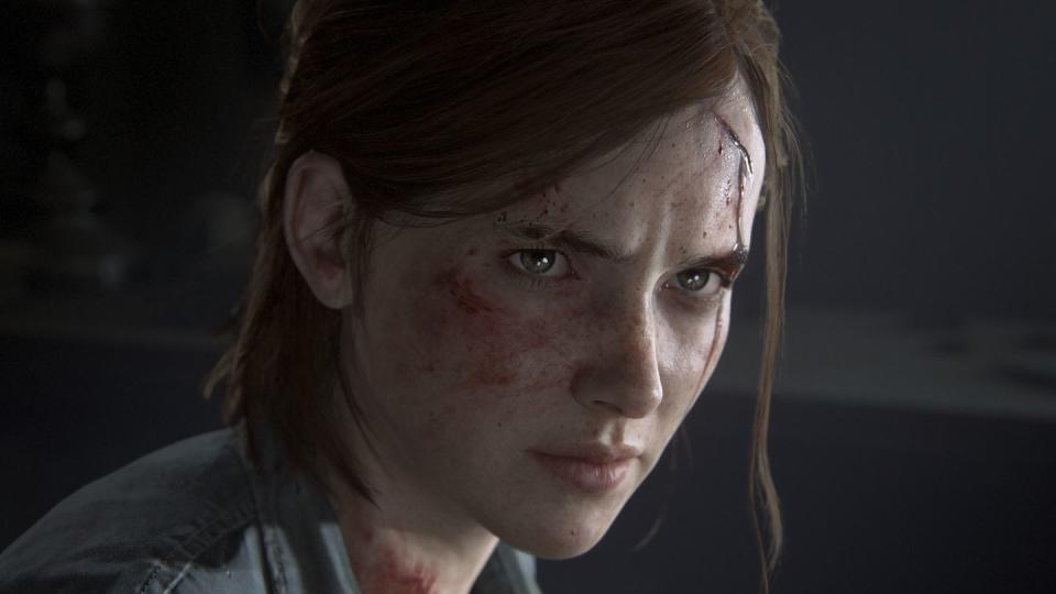 the last of us part 2 a close up of ellie looking serious