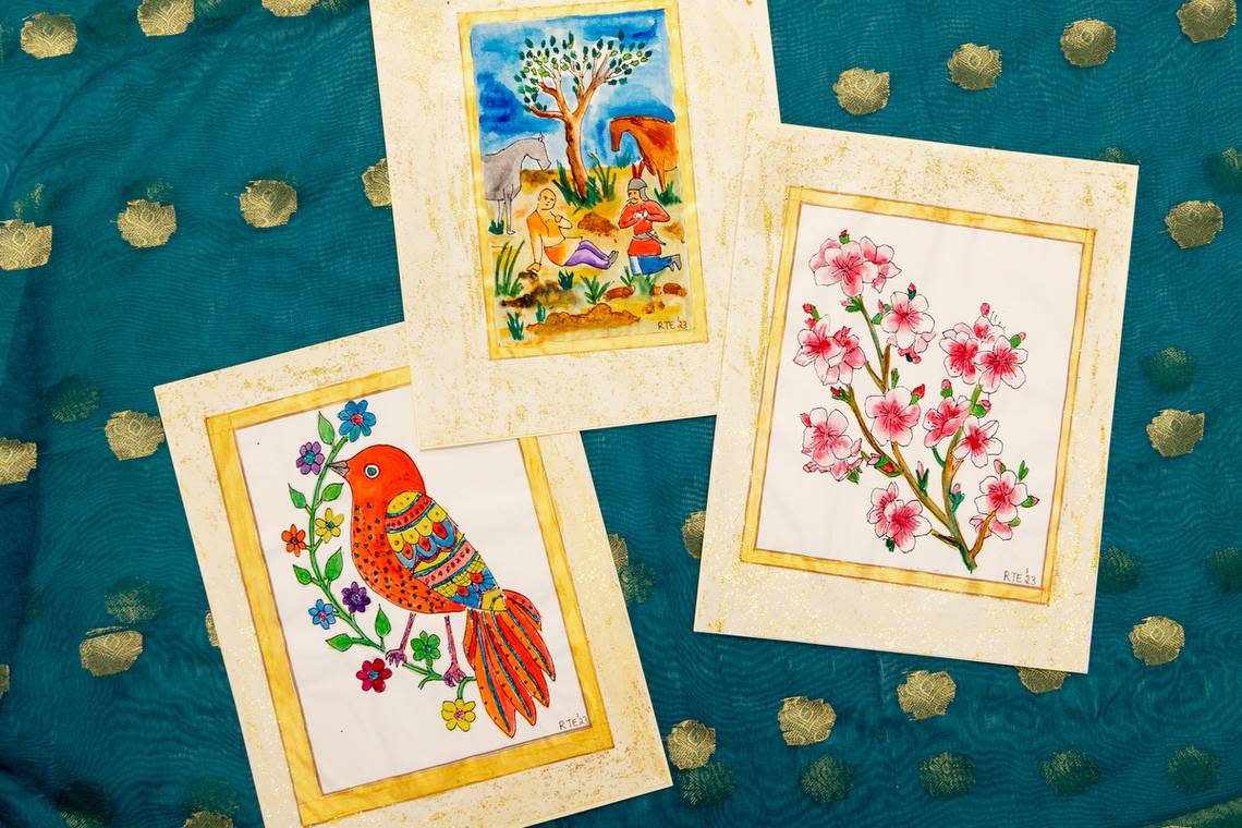 Sample crafts for Asia Society Texas’ Spring Break 2023: Nowruz, which takes place March 14–17, 2023.