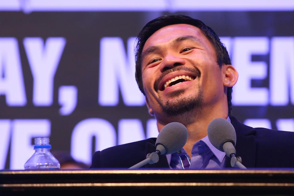 Manny Pacquiao has made numerous concessions in hopes of landing a fight with Floyd Mayweather. (Photo by Chris Hyde/Getty Images)