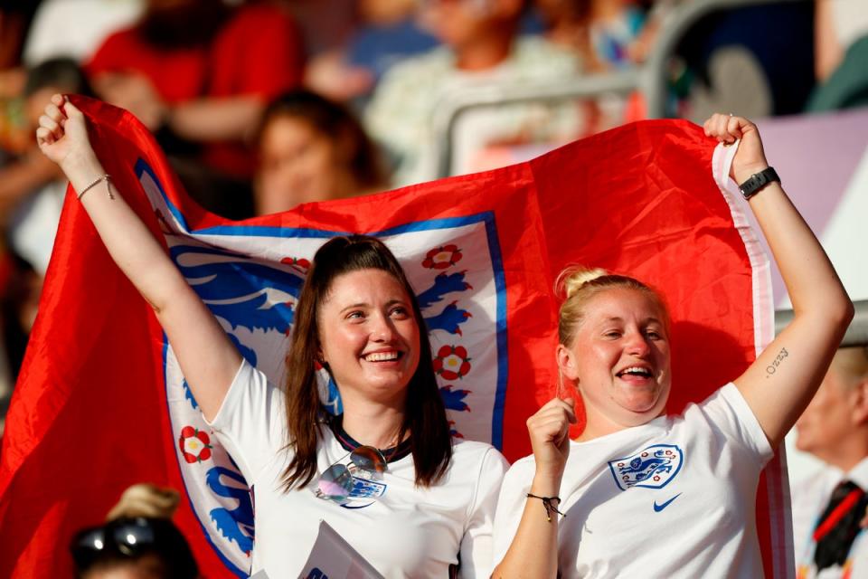 ]: England fans show their support (The FA via Getty Images)