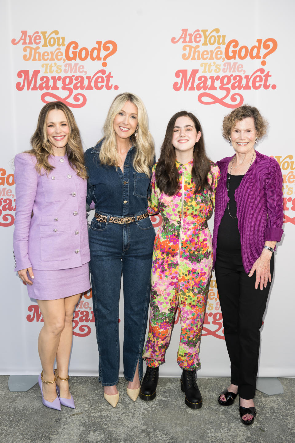 Rachel McAdams, Kelly Fremon Craig, Abby Ryder Fortson and Judy Blume