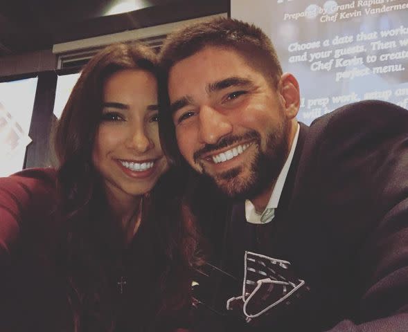 <p>Nick Castellanos Instagram</p> Nick Castellanos with his wife, Jessica Castellanos, in 2018.