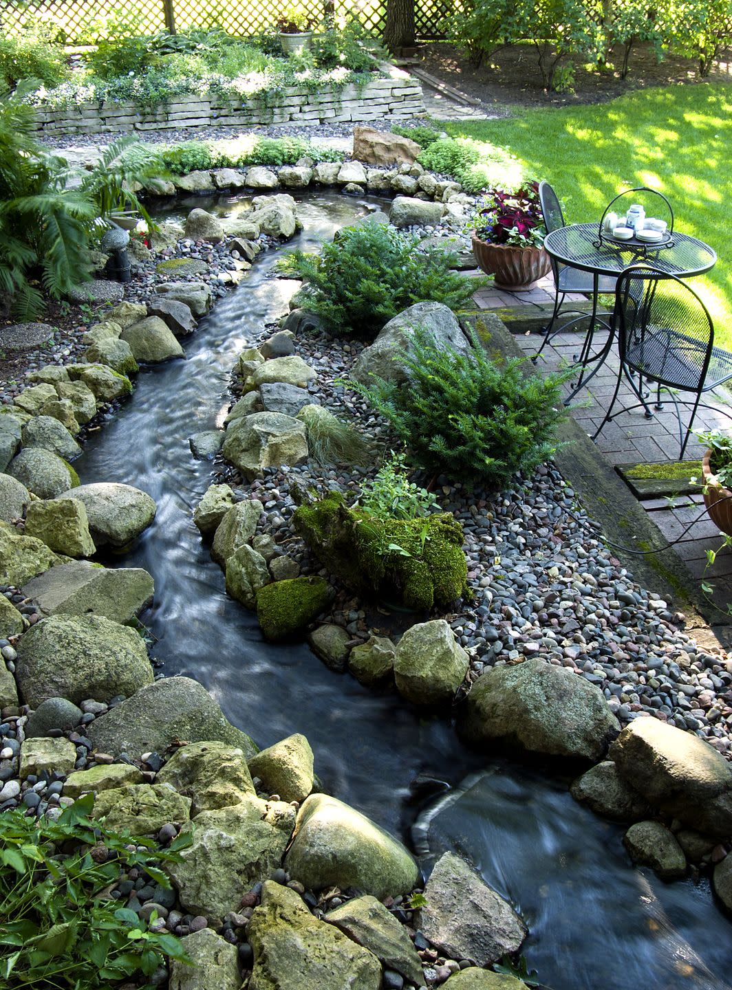 streamside garden spot