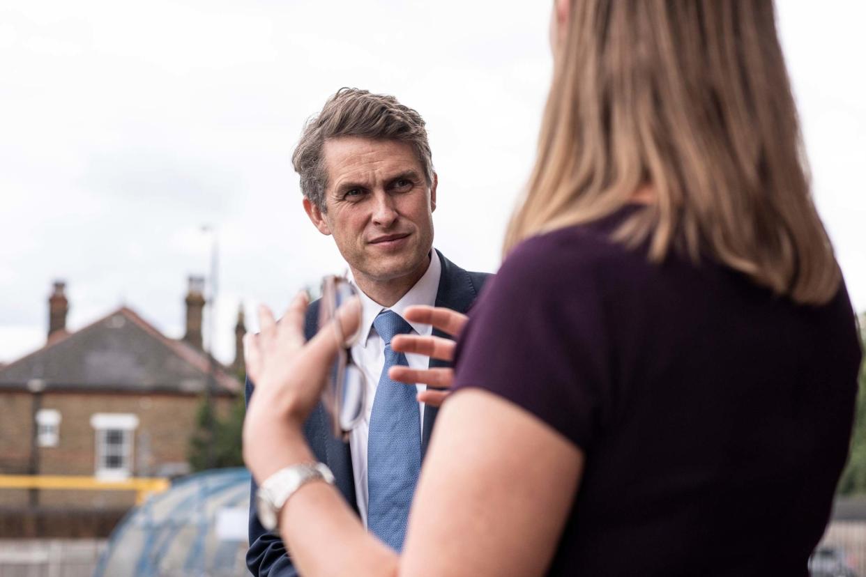 Gavin Williamson on a visit to Harris Primary Academy in south London on Tuesday: Daniel Hambury/Stella Pictures Ltd