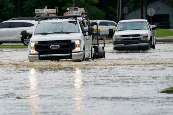 PHOTO: Flood waters in Richland, Miss., following a morning of torrential rains, Aug. 24, 2022. (Rogelio V. Solis/AP)