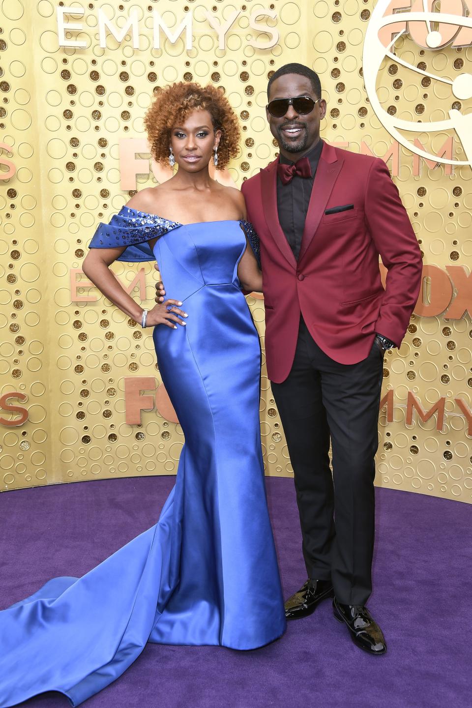 <h1 class="title">Ryan Michelle Bathe in Zac Posen and Sterling K. Brown in Christian Louboutin shoes</h1><cite class="credit">Photo: Getty Images</cite>