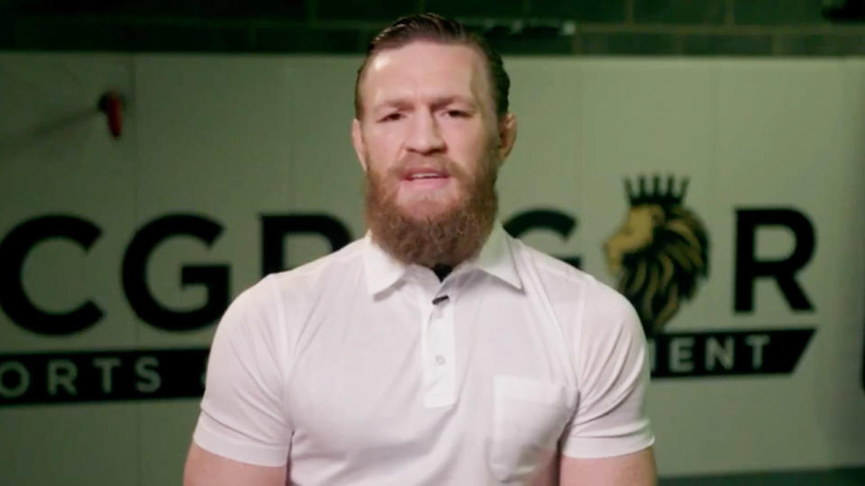 Conor McGregor speaks to the Irish people during the coronavirus pandemic.