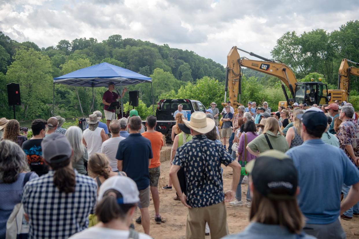 A groundbreaking ceremony was held for Taylor’s Wave in Woodfin, June 21, 2024.