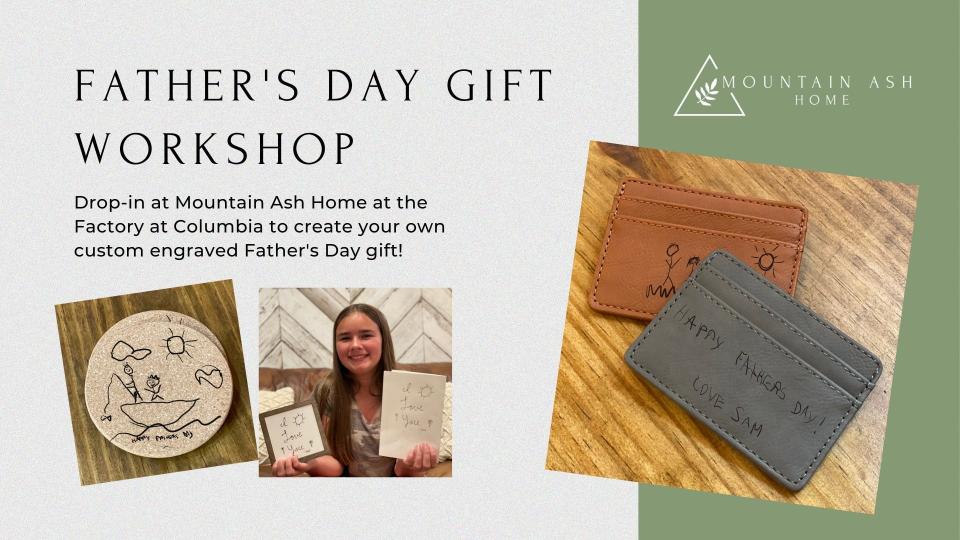 Make a special gift for Dad this weekend at The Factory, who will host a special Father's Day gift making event throughout the weekend and next week.