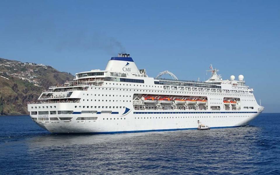 Columbus, the CMV flagship, at sea