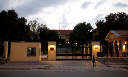 The entrance of the German Embassy is seen in Ankara, Turkey, September 14, 2016. Picture taken September 14, 2016. REUTERS/Tumay Berkin