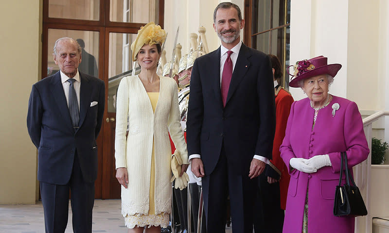 Felipe VI y doña Letizia en su visita de Estado a Reino Unido en 2017