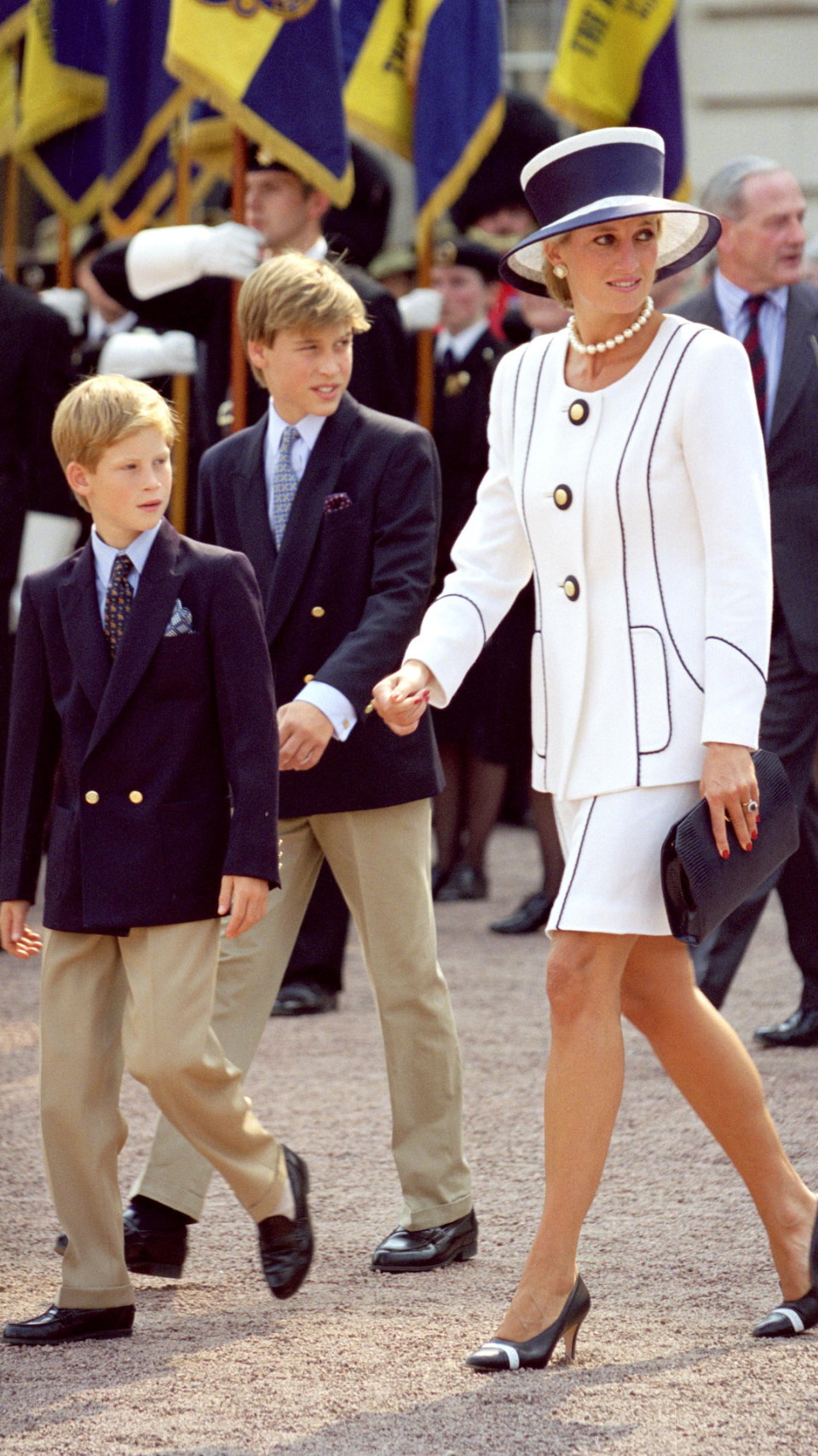 <p> Prince William was a young teen during some of his final public appearances with his mother Princess Diana. He attended VJ Day 50th anniversary celebrations with her, and his younger brother Prince Harry, in London in 1995. </p>