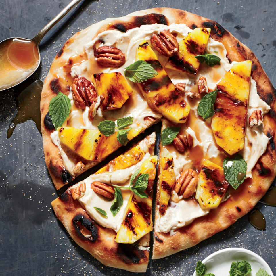 Grilled Pineapple Dessert Pizza