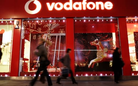 Vodafone shop on Oxford Street, London - Credit: Michael Crabtree/Bloomberg