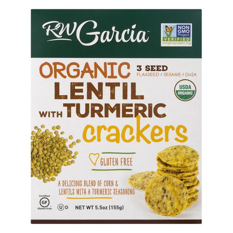 7)  Lentil with Turmeric Crackers