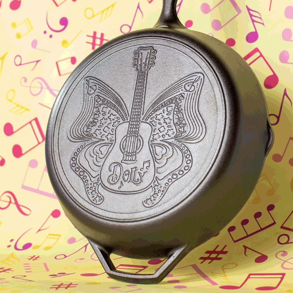 <p><a href="https://go.redirectingat.com?id=74968X1596630&url=https%3A%2F%2Fwww.lodgecastiron.com%2Fproduct%2Fdolly-parton-butterfly-skillet%3Fsku%3DL10SKDLY&sref=https%3A%2F%2F" rel="nofollow noopener" target="_blank" data-ylk="slk:Shop Now;elm:context_link;itc:0;sec:content-canvas" class="link ">Shop Now</a></p><p>'Love Is Like a Butterfly' Dolly Parton Skillet</p><p>lodgecastiron.com</p><p>$36.95</p>